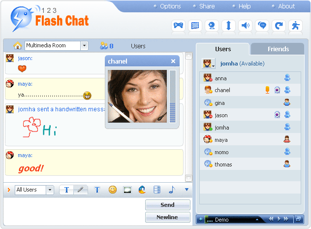 Browser donamix chat app